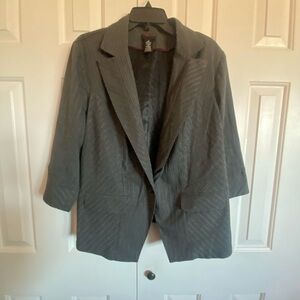 Torrid Charcoal Pinstripe Blazer